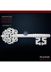 Anahtar Duvar Dekoru Model 2 (40x13 cm) Ham Polyester - Tual Hobi Sanat (1)