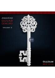Anahtar Duvar Dekoru Model 2 (40x13 cm) Ham Polyester - Tual Hobi Sanat