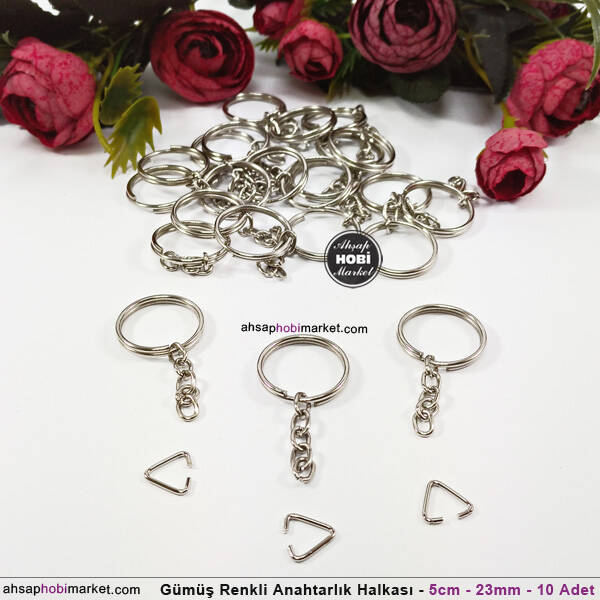 Anahtarlık Askısı Zincirli 10 Adet (23 mm - 5 cm) - 1