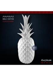 Ananas Biblo Büyük (43x15 cm) Ham Polyester - Tual Hobi Sanat