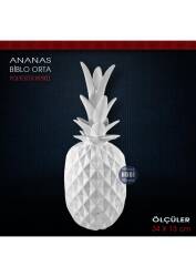Ananas Biblo Orta (34x13 cm) Ham Polyester - Tual Hobi Sanat