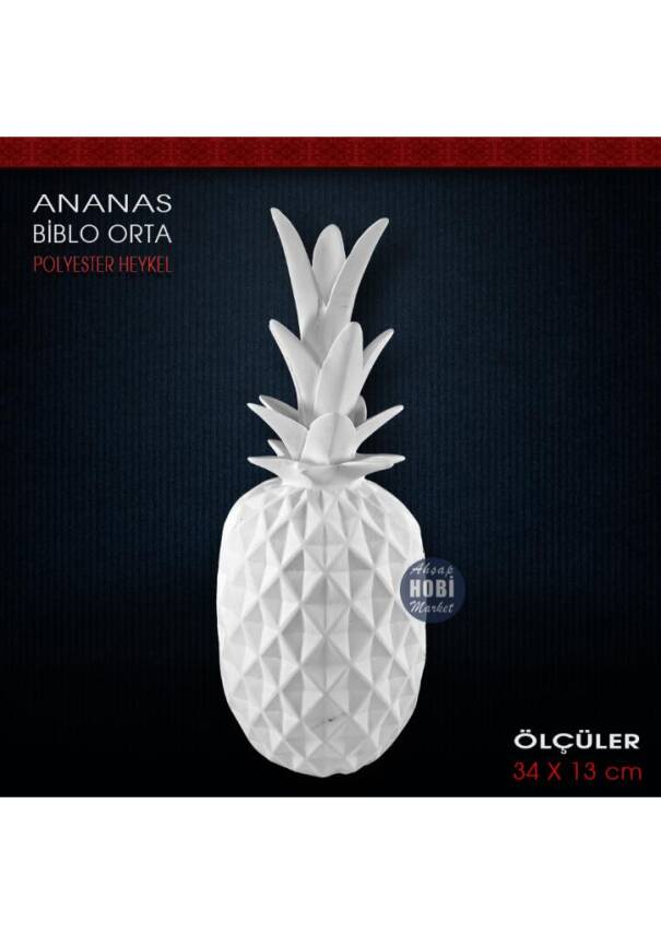 Ananas Biblo Orta (34x13 cm) Ham Polyester - 1