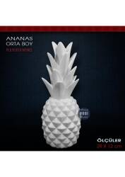 Ananas Heykeli Orta Boy (29x12 cm) Ham Polyester - Tual Hobi Sanat