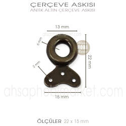 Antik Çerçeve Askısı Eskitme 10 Adet (22x15 mm) Montaj Çivileri Hediye - Tual Hobi Sanat (1)