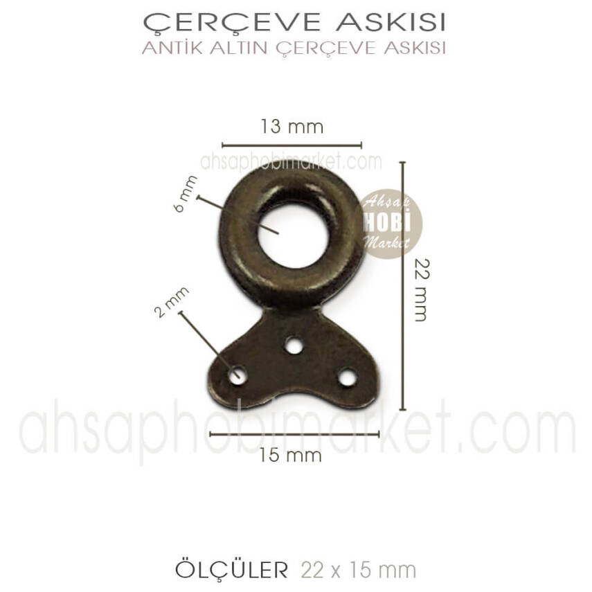 Antik Çerçeve Askısı Eskitme 10 Adet (22x15 mm) Montaj Çivileri Hediye - 2