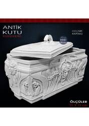Antik Dikdörtgen Kutu (21x13 cm) Ham Polyester - Tual Hobi Sanat (1)