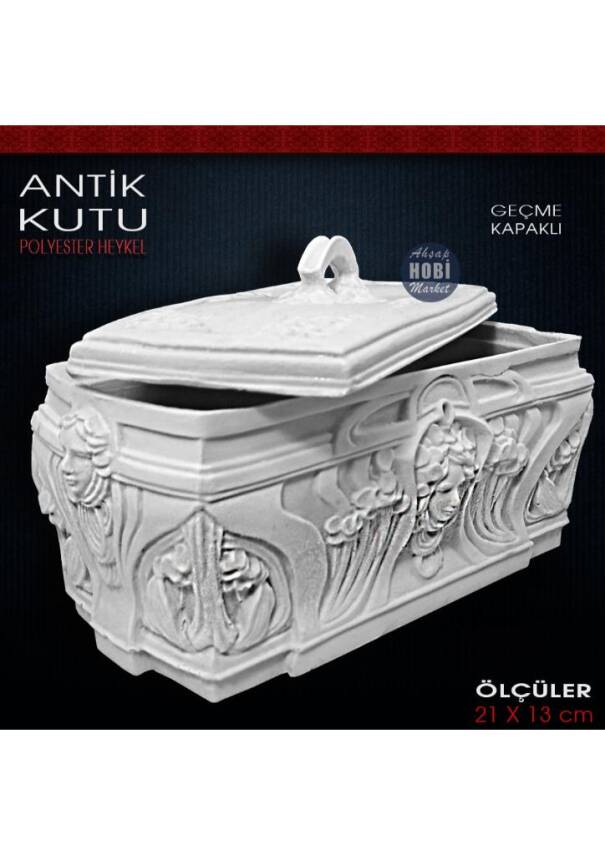 Antik Dikdörtgen Kutu (21x13 cm) Ham Polyester - 2