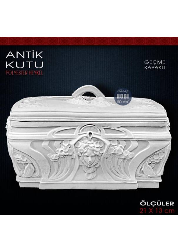 Antik Dikdörtgen Kutu (21x13 cm) Ham Polyester - 1