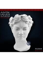 Antik Helen Saksı Büyük Boy (26x17 cm) Ham Polyester - Tual Hobi Sanat