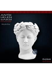 Antik Helen Saksı Küçük Boy (15x10 cm) Ham Polyester - Tual Hobi Sanat