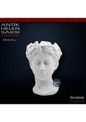 Antik Helen Saksı Minik Boy (11x7 cm) Ham Polyester - Tual Hobi Sanat