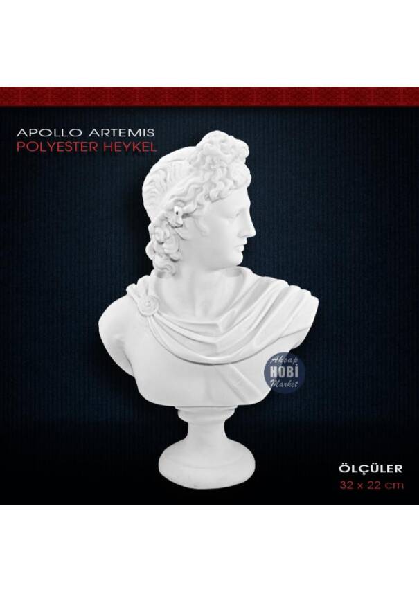 Apollo Artemis Antik Heykel (32x22 cm) Ham Polyester - 1