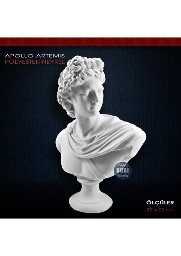 Apollo Artemis Antik Heykel (32x22 cm) Ham Polyester - 2