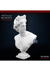 Apollo Büstü Heykeli (31x19 cm) Ham Polyester - Tual Hobi Sanat