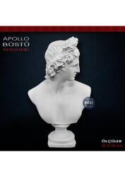 Apollo Büstü Heykeli (31x19 cm) Ham Polyester - Tual Hobi Sanat (1)