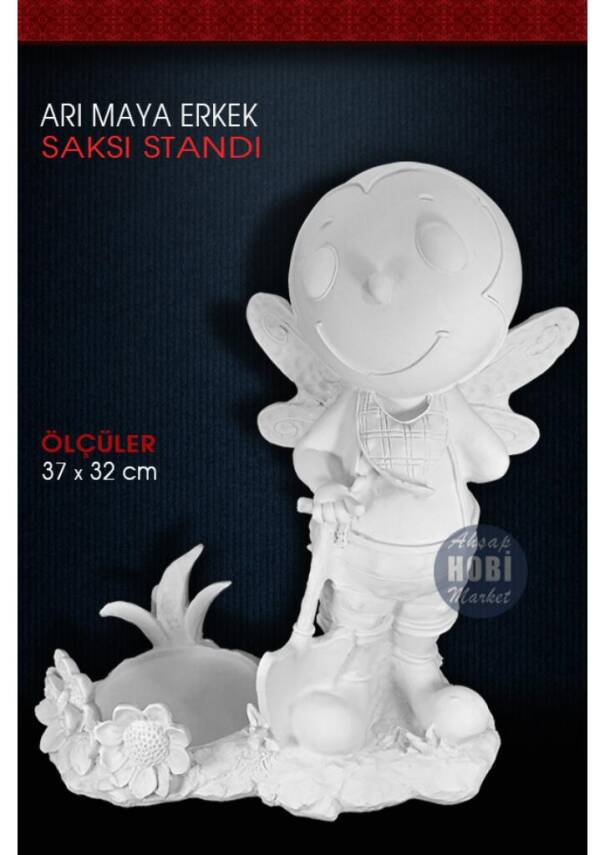 Arı Maya Erkek Saksı Standı (37x32cm) Ham Polyester - 1