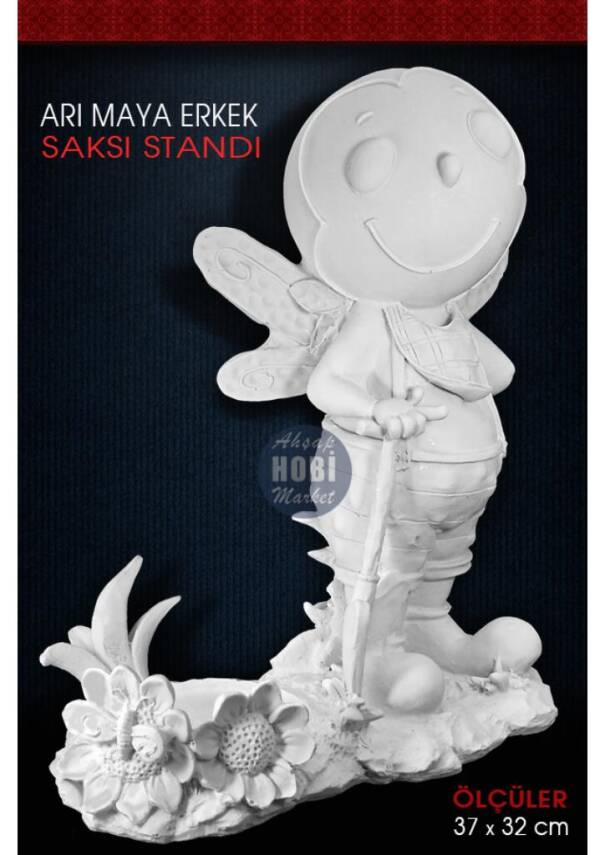 Arı Maya Erkek Saksı Standı (37x32cm) Ham Polyester - 2