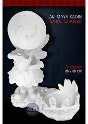 Arı Maya Kadın Saksı Standı (35x30cm) Ham Polyester - Tual Hobi Sanat (1)