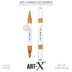 Art-X Akrilik Duo Marker 055 Tütün Rengi 2 Uçlu Akrilik Kalem - Art-X (1)