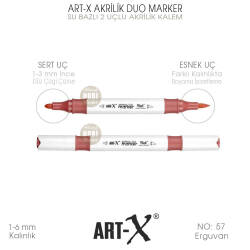 Art-X Akrilik Duo Marker 057 Erguvan Rengi 2 Uçlu Akrilik Kalem - Art-X