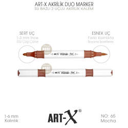 Art-X Akrilik Duo Marker 065 Mocha Kahve 2 Uçlu Akrilik Kalem - Art-X