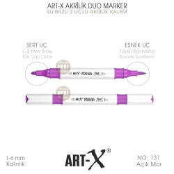 Art-X Akrilik Duo Marker 131 Açık Mor 2 Uçlu Akrilik Kalem - Art-X