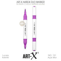 Art-X Akrilik Duo Marker 131 Açık Mor 2 Uçlu Akrilik Kalem - Art-X (1)