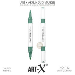 Art-X Akrilik Duo Marker 132 Açık Zümrüt Yeşili 2 Uçlu Akrilik Kalem - Art-X (1)