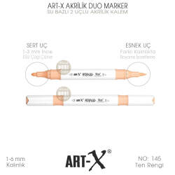 Art-X Akrilik Duo Marker 145 Ten Rengi 2 Uçlu Akrilik Kalem - Art-X