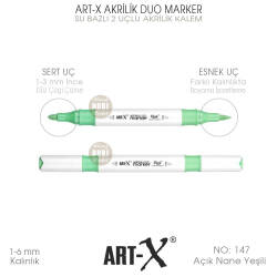 Art-X Akrilik Duo Marker 147 Açık Nane Yeşili 2 Uçlu Akrilik Kalem - Art-X