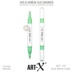 Art-X Akrilik Duo Marker 147 Açık Nane Yeşili 2 Uçlu Akrilik Kalem - Art-X (1)