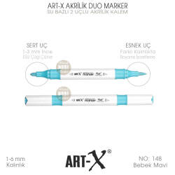 Art-X Akrilik Duo Marker 148 Bebek Mavi 2 Uçlu Akrilik Kalem - Art-X