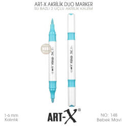 Art-X Akrilik Duo Marker 148 Bebek Mavi 2 Uçlu Akrilik Kalem - Art-X (1)