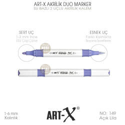 Art-X Akrilik Duo Marker 149 Açık Lila 2 Uçlu Akrilik Kalem - Art-X