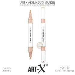 Art-X Akrilik Duo Marker 150 Koyu Ten Rengi 2 Uçlu Akrilik Kalem - Art-X (1)