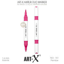 Art-X Akrilik Duo Marker 151 Pembe 2 Uçlu Akrilik Kalem - Art-X (1)