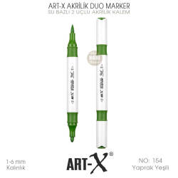 Art-X Akrilik Duo Marker 154 Yaprak Yeşili 2 Uçlu Akrilik Kalem - Art-X (1)