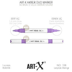Art-X Akrilik Duo Marker 158 Leylak Rengi 2 Uçlu Akrilik Kalem - Art-X