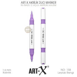 Art-X Akrilik Duo Marker 158 Leylak Rengi 2 Uçlu Akrilik Kalem - Art-X (1)