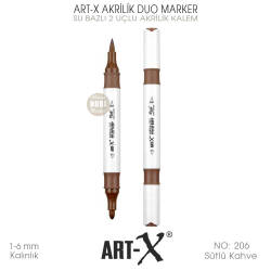 Art-X Akrilik Duo Marker 206 Sütlü Kahve 2 Uçlu Akrilik Kalem - Art-X (1)