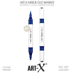 Art-X Akrilik Duo Marker 207 Lacivert 2 Uçlu Akrilik Kalem - Art-X (1)