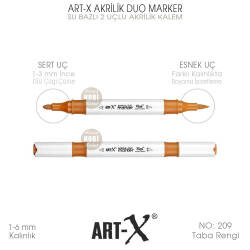 Art-X Akrilik Duo Marker 209 Taba Rengi 2 Uçlu Akrilik Kalem - Art-X