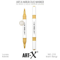 Art-X Akrilik Duo Marker 210 Krem Rengi 2 Uçlu Akrilik Kalem - Art-X (1)