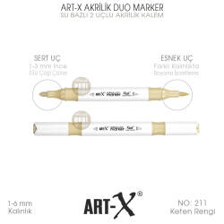 Art-X Akrilik Duo Marker 211 Keten Rengi 2 Uçlu Akrilik Kalem - Art-X