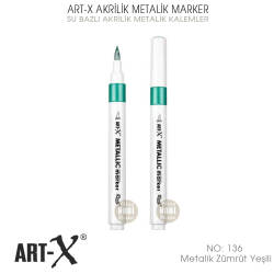 Art-X Akrilik Metalik Marker 136 Zümrüt Yeşili Renkli Kalem - Art-X