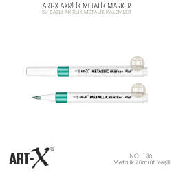 Art-X Akrilik Metalik Marker 136 Zümrüt Yeşili Renkli Kalem - Art-X (1)