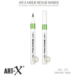 Art-X Akrilik Metalik Marker 137 Yeşil Renkli Kalem - Art-X
