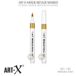 Art-X Akrilik Metalik Marker 140 Altın Renkli Kalem - Art-X