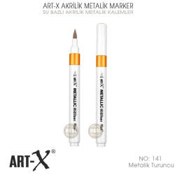Art-X Akrilik Metalik Marker 141 Turuncu Renkli Kalem - Art-X