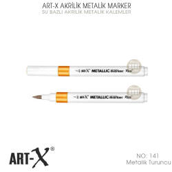 Art-X Akrilik Metalik Marker 141 Turuncu Renkli Kalem - Art-X (1)
